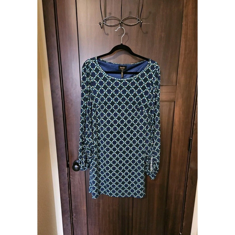 EUC Women's Laundry By Shelli Segal Stretch Funky Knit Short Dress Size 4 Small